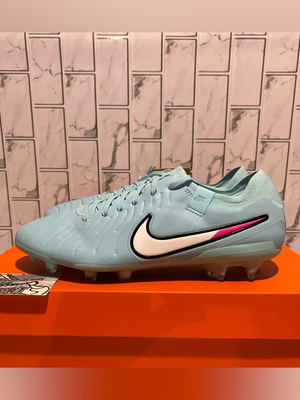 New Nike Tiempo Legend 10 Pro FG Blue Prism Pack NBY Soccer Cleats Mens Size 9.5